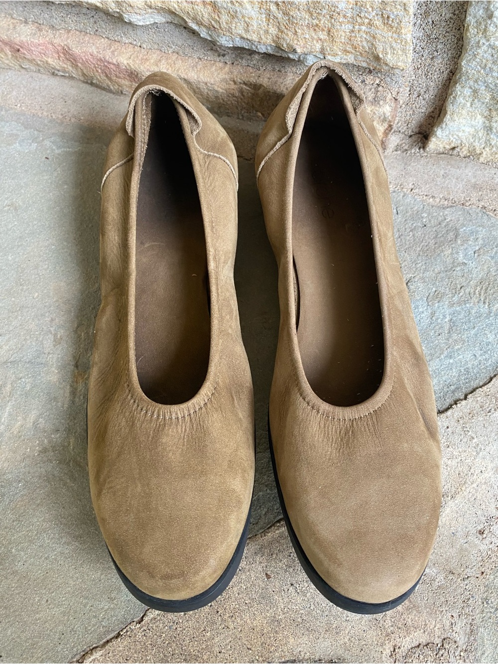 Arche Taupe Suede Ballet Flats